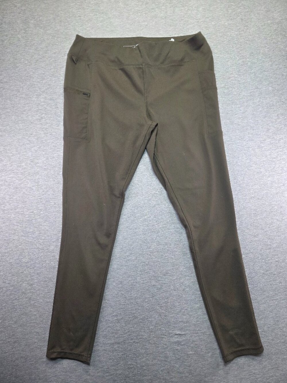 Carhartt Force Fitted Leggings Olive Green Zip Pocket Size XL Tall